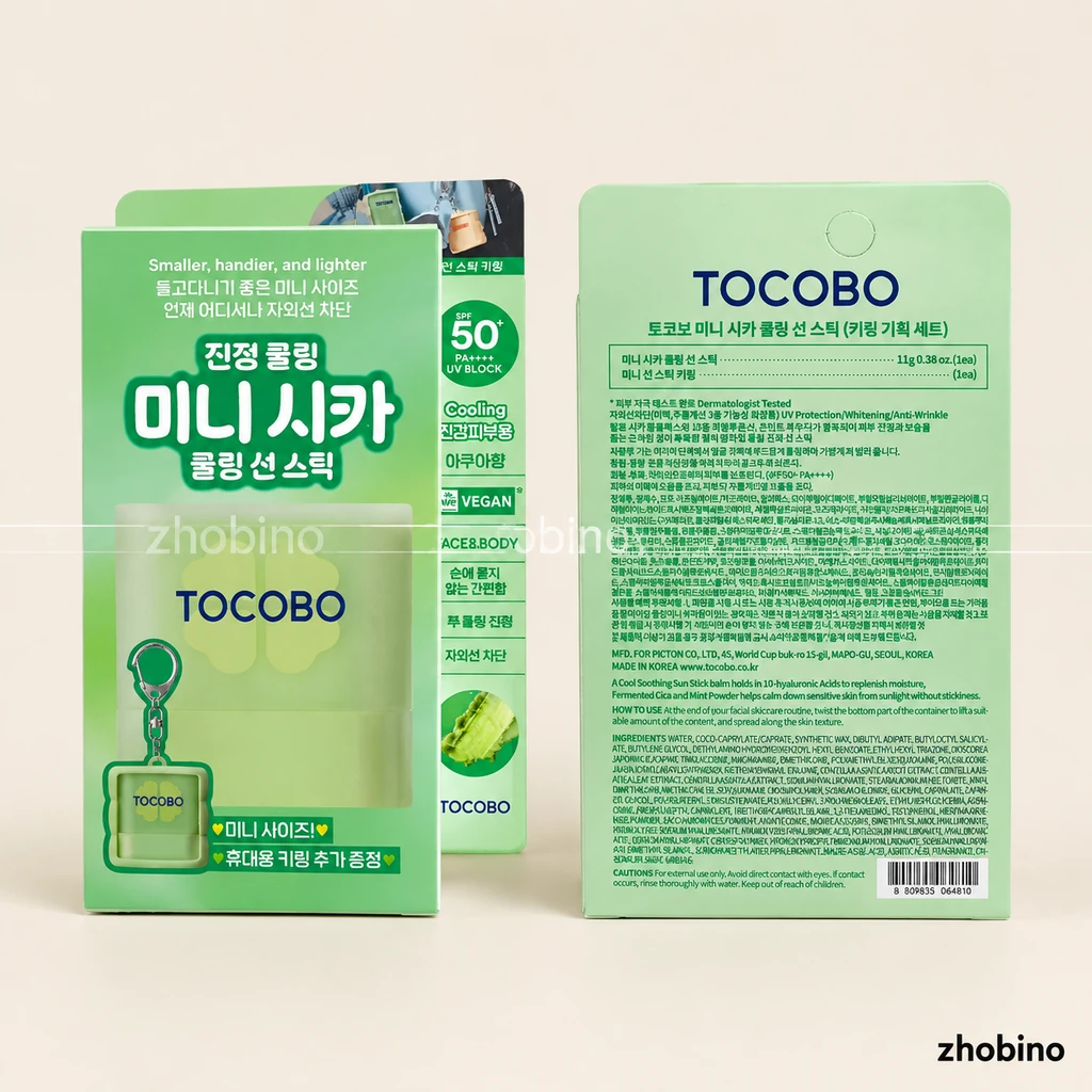 ضد آفتاب استیکی توکوبو مدل مینی سیکا کولینگ (TOCOBO) – با SPF50+ PA++++ حجم ۱۱ گرم به همراه جاکلیدی