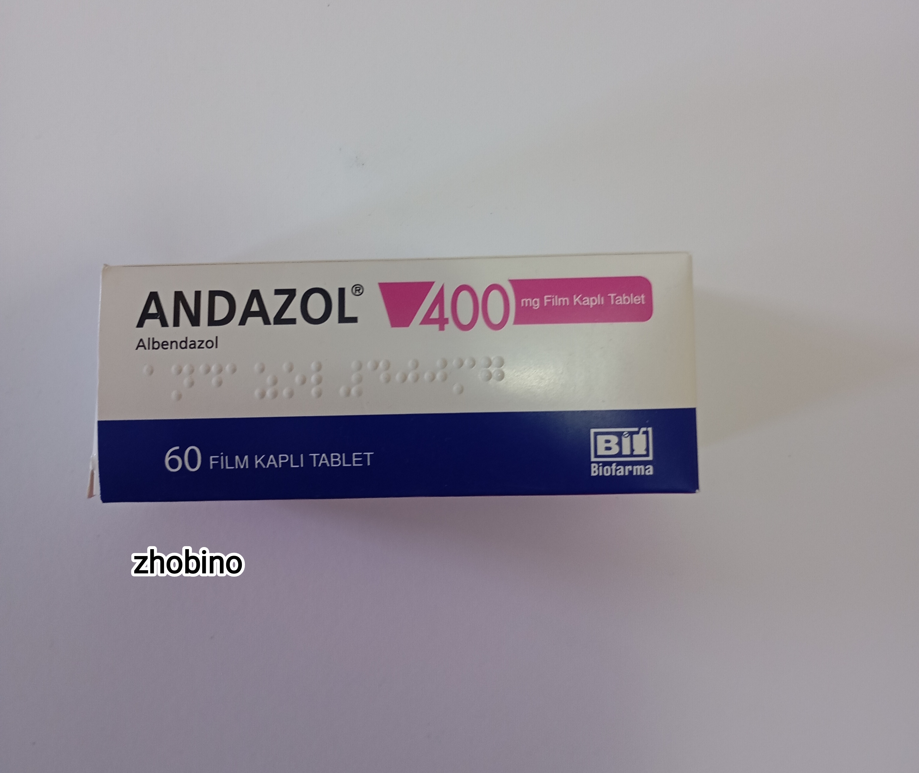 قرص Andazol 400 mg | داروی آلبندازول برای درمان عفونت‌های انگلی ۶۰ عددی | اصلی