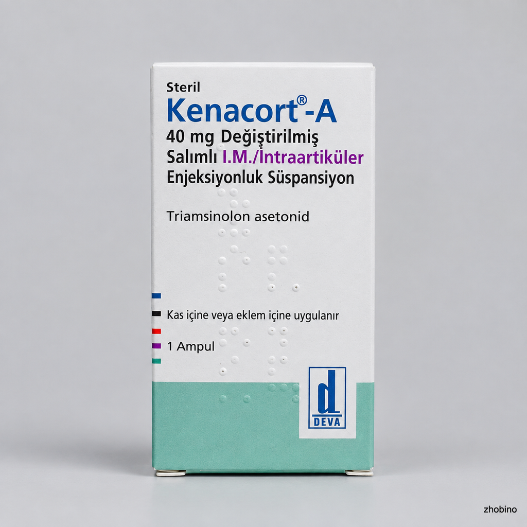 آمپول کناکورت آ ۴۰ میلی‌گرم دِوا اصل ترکیه | Kenacort-A تریامسینولون استوناید جهت درمان التهاب مفاصل، پوست و آلرژی