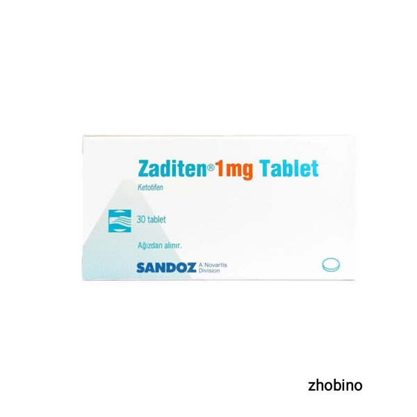 قرص زادیتن ۱ میلی‌گرم Zaditen | ضد حساسیت و پیشگیری از آسم (Ketotifen) ۳۰ عددی | اصلی
